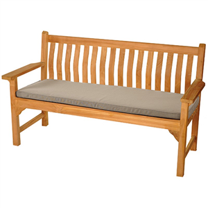 Teak Bench 3 Seat Curved Back/Flat Arm 160cm